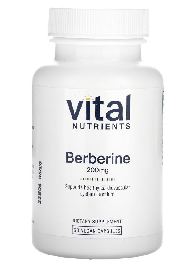 Vital Nutrients Berberine 200 mg 60 Vegan Capsules - Image 1