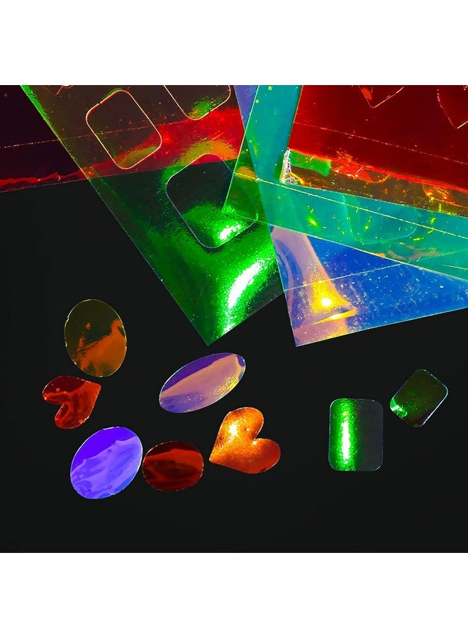 سيلبوي 11 ورقة من رقائق الأظافر بالليزر من أورورا، ملصقات فنية للأظافر من الورق الزجاجي، ملصقات لتصميمات الأظافر من السلوفان قزحي الألوان، ملصقات ثلاثية الأبعاد لتزيين الأظافر للنساء والأطفال - Image 4