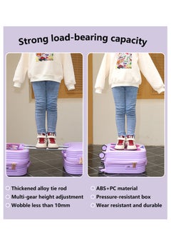 Generic Kids Rolling Luggage, 20" Kids Suitcase with 3D Multiple View Design, ABS PC Material, Cute Cartoon Character Pattern Travel Trolley Case for Girls Boys Children  - Image 3