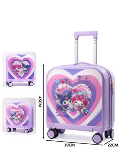 Generic Kids Rolling Luggage, 20" Kids Suitcase with 3D Multiple View Design, ABS PC Material, Cute Cartoon Character Pattern Travel Trolley Case for Girls Boys Children  - Image 5