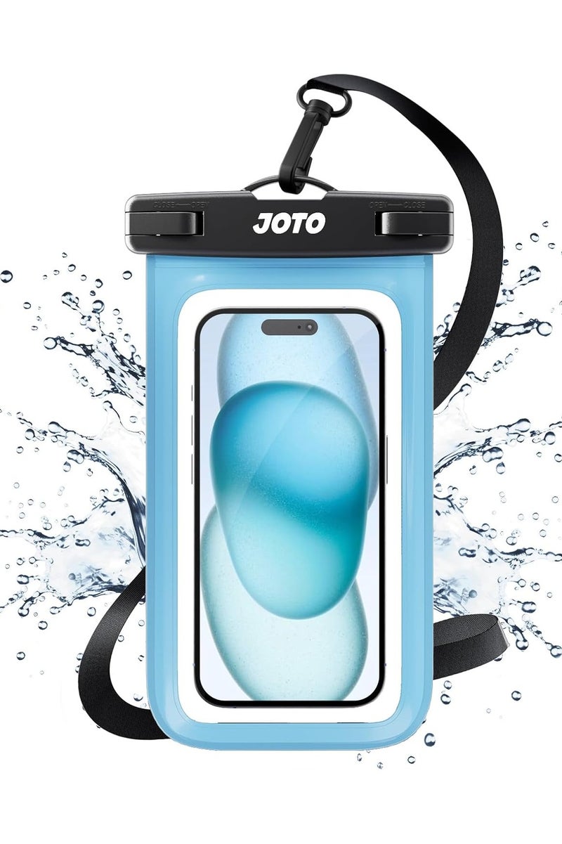 JOTO Universal Waterproof Phone Pouch Cellphone Dry Bag Case for iPhone 16 15 14 13 12 11 Pro Max Mini Plus Xs XR X 8 7 6S, Galaxy S23 S22 S21 Plus Note, Pixel up to 7" -Blue - Image 1