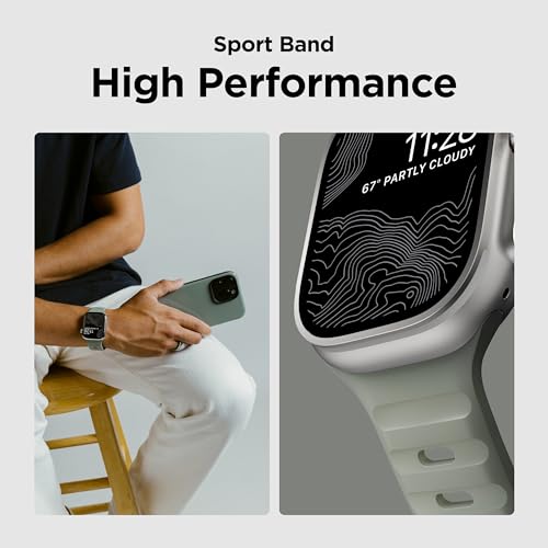 Nomad Sport Band - 45mm | Coastal Rock Green Apple watch ultra 1-3 bands, Designed to give your Apple Watch a modern and athletic look for intense workouts and everyday wear, Compatible with New Series 11, Ultra 1-3, Series 1-10, and SE - Image 5
