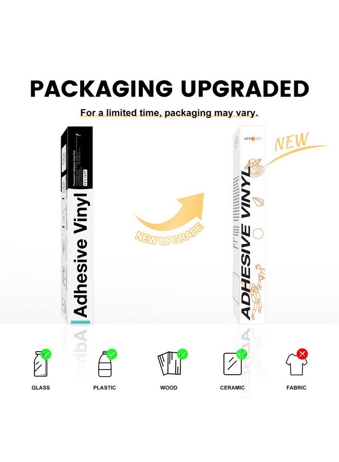 HTVRONT White Permanent Vinyl - 12" x 14 FT Adhesive Vinyl Roll for Cricut, Silhouette, Cameo Cutters, Signs, Scrapbooking, Craft, Die Cutters (Matte White) - Image 4