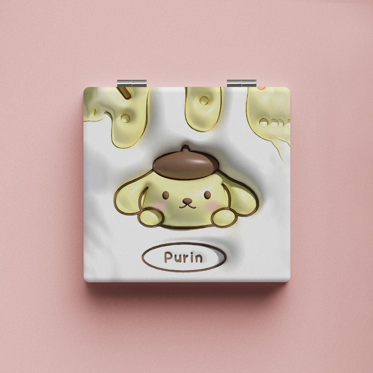 Sanrio Folding Mirror Makeup Mirror Desktop Portable Double-Sided Folding Small Mirror Folding Portable Makeup Mirror Gift - Image 1