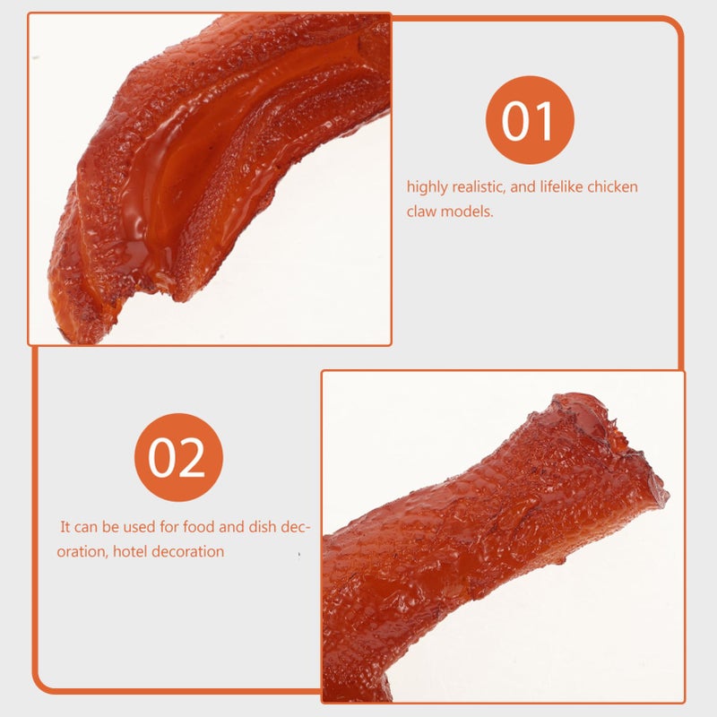 Lifelike Chicken Feet Model Food Decor Photography Props for Restaurant Showcase - Image 4