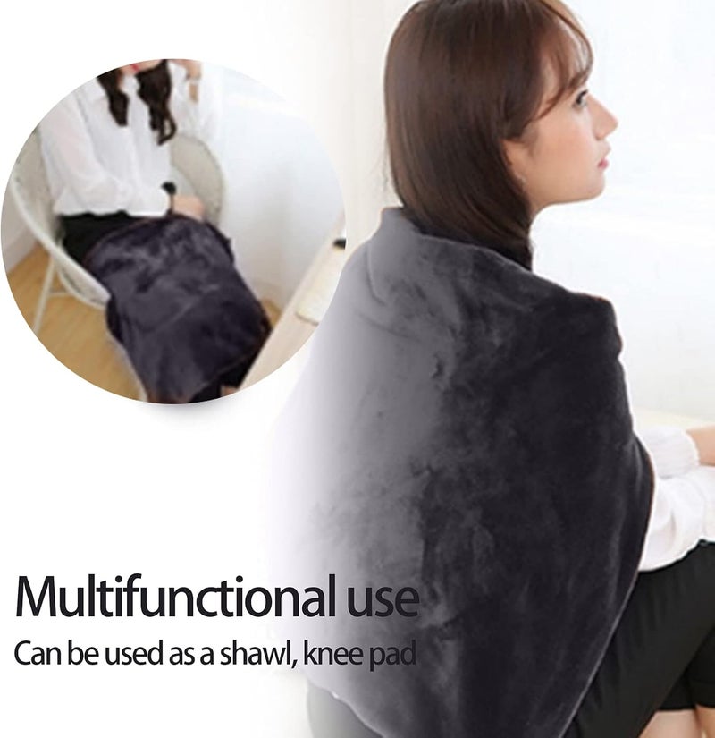 woobles Electric Blanket, Soft Heating Shawl, Adjustable Timing Heated Blanket for Back Shoulder and Legs, Electric Mat with USB for Home and Office Used - Image 3