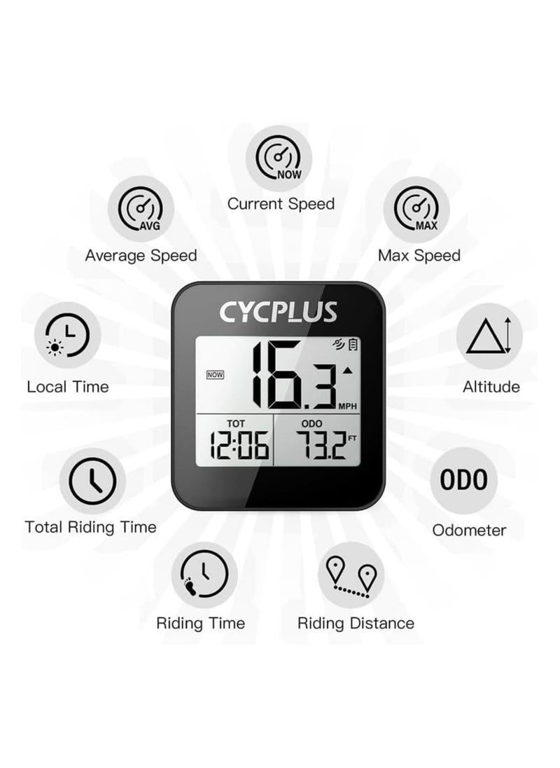 سي واي سي بلس - كمبيوتر دراجة CYCPLUS GPS، كمبيوتر ركوب الدراجات اللاسلكي مع إضاءة خلفية أوتوماتيكية، عداد سرعة الدراجة عداد المسافات مع مقاومة للماء وبطارية لاجر - Image 1