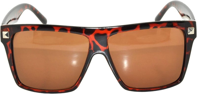 OWL Classic Vintage Sunglasses 80s Style with Clear Lens, Smoke Lens Nerdy Colorful Frames - Image 2