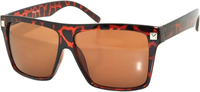 OWL Classic Vintage Sunglasses 80s Style with Clear Lens, Smoke Lens Nerdy Colorful Frames - Image 1