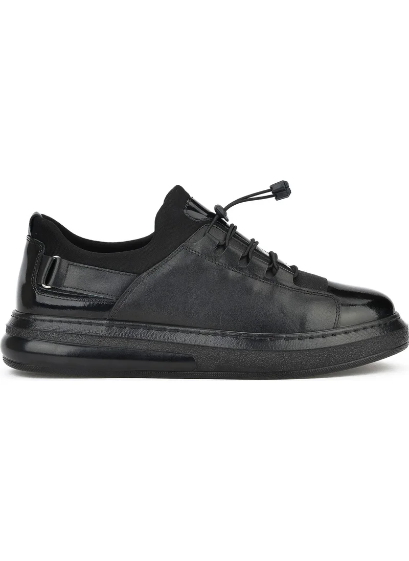 Ziya , Men's Leather Sneakers 143423Z701 Black