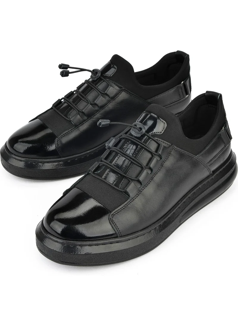 Ziya , Men's Leather Sneakers 143423Z701 Black