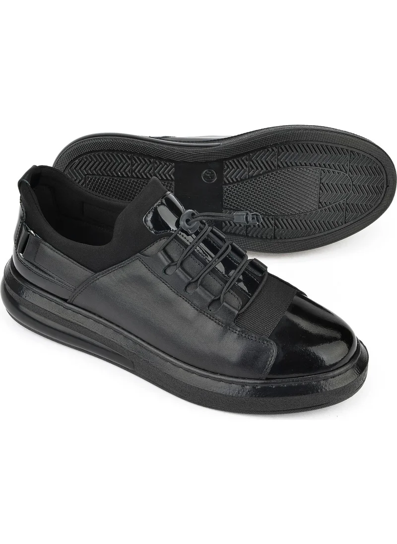 Ziya , Men's Leather Sneakers 143423Z701 Black