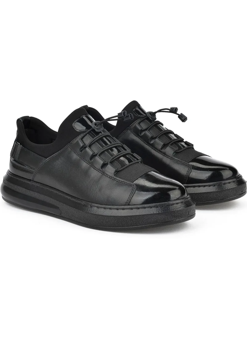 Ziya , Men's Leather Sneakers 143423Z701 Black
