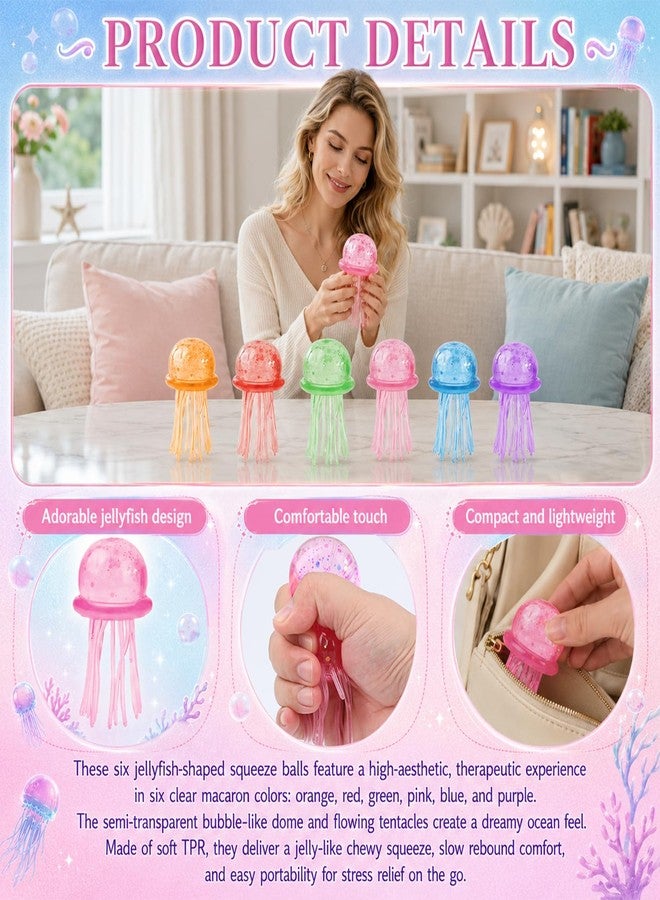 SHANGFEI Jellyfish Squeeze Toys,Jellyfish Squishy,Jelly Fish Squeeze Stress Ball,Ultra Squishy and Moldable Slow Rise,Sensory Toy with a Super Solid Squish for Adult (Purple) - Image 2