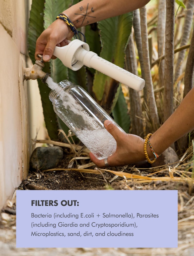 LifeStraw Go Series â€“ BPA-Free Water Filter Bottle for Travel and Everyday Use Removes Bacteria, Parasites and Microplastics, Improves Taste, 1L Aegean Sea - Image 3