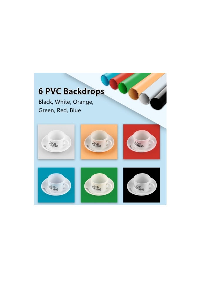 بولوز PULUZ صندوق إضاءة تصوير قابل للطي 11.8 بوصة 30 سم مع حلقة ضوء CRI 97+ و 6 خلفيات أسود أبيض برتقالي أحمر أخضر أزرق خيمة تصوير محمولة للتصوير الفوتوغرافي للمنتجات ASM - Image 5