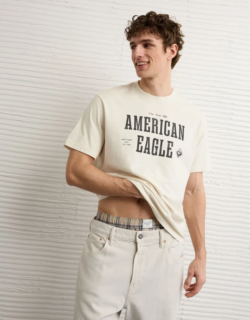 American Eagle  AE Logo Graphic T-Shirt  | Best Price UAE