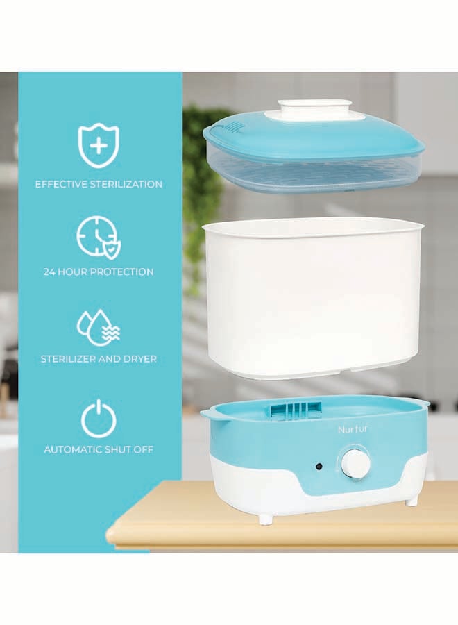Nurtur Nurtur Steri Modular Sterilizer dryer, Auto Steam and Dry baby bottles and accessories, 8 bottle capacity, mnodular design, auto shut off, UK Plug, led Timer Function  - Image 3