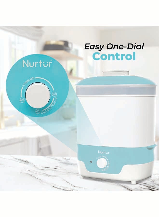 Nurtur Nurtur Steri Modular Sterilizer dryer, Auto Steam and Dry baby bottles and accessories, 8 bottle capacity, mnodular design, auto shut off, UK Plug, led Timer Function  - Image 5