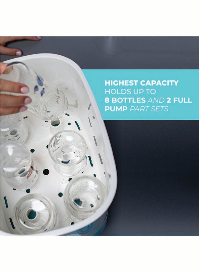 Nurtur Nurtur Steri Modular Sterilizer dryer, Auto Steam and Dry baby bottles and accessories, 8 bottle capacity, mnodular design, auto shut off, UK Plug, led Timer Function  - Image 4