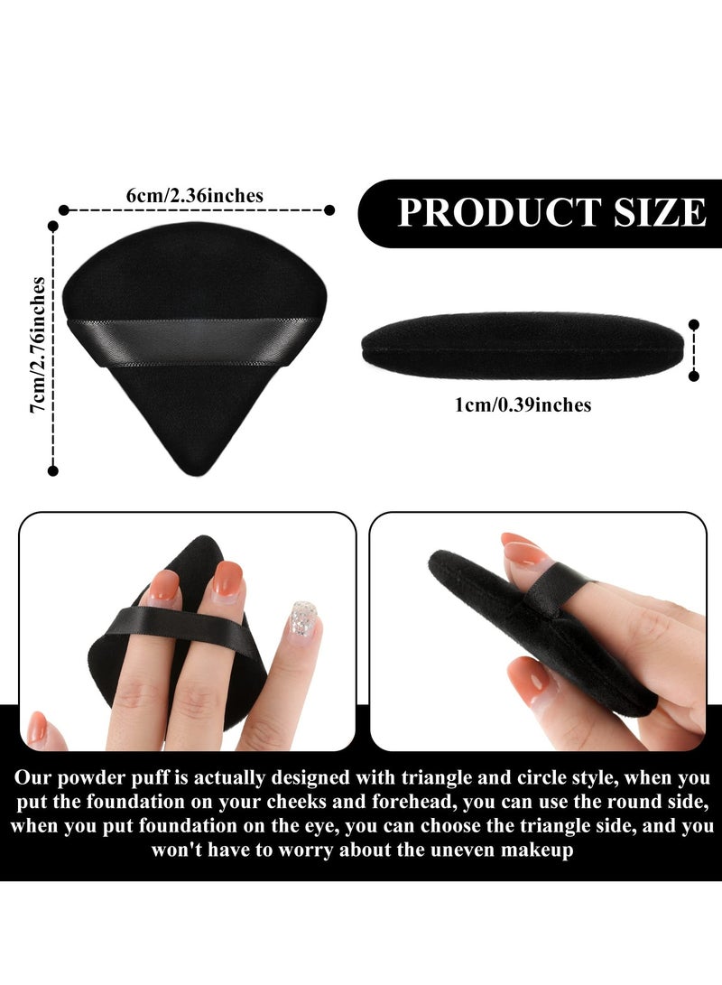 10 Pieces Triangle Face Powder Puff Makeup Tool for Loose Powder, Soft Body Cosmetic Foundation Sponge, Mineral Powder for Wet and Dry Makeup - Image 2