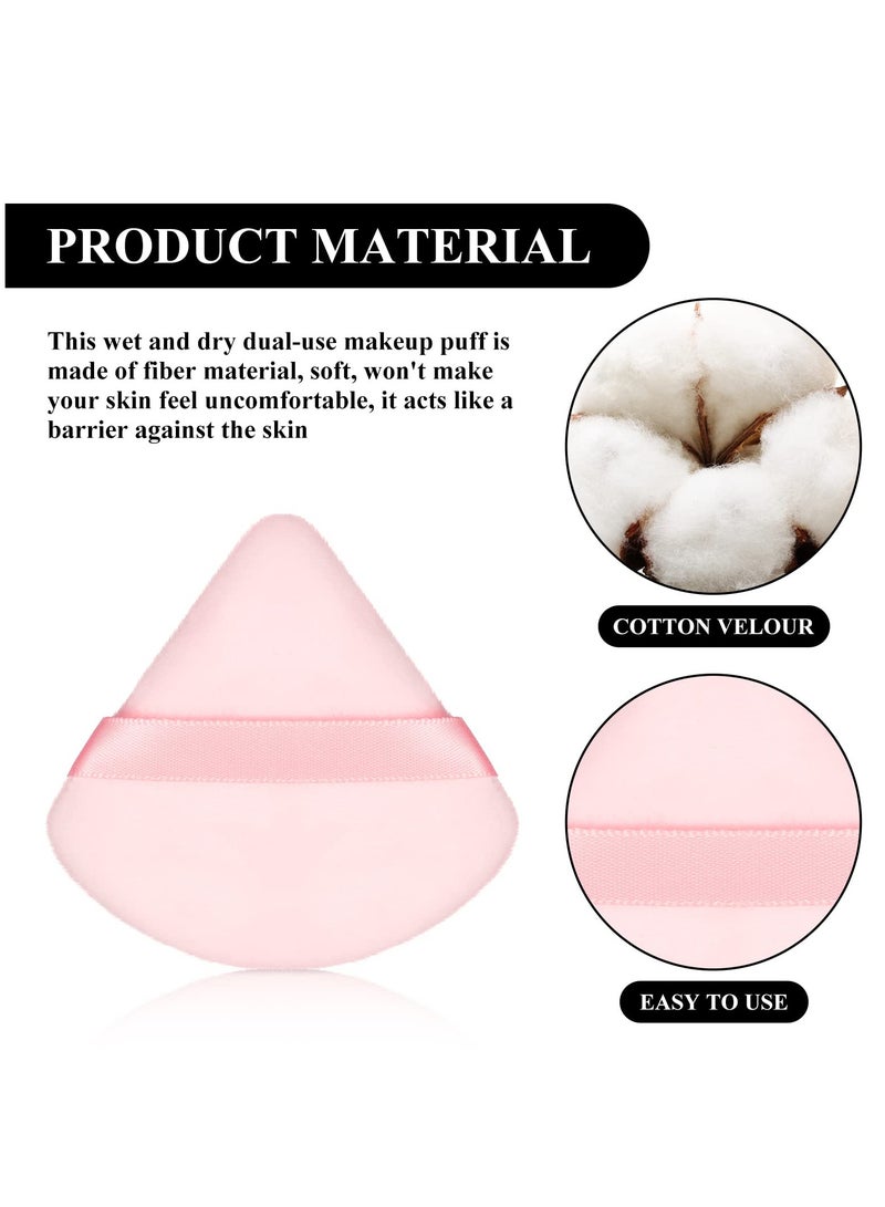 10 Pieces Triangle Face Powder Puff Makeup Tool for Loose Powder, Soft Body Cosmetic Foundation Sponge, Mineral Powder for Wet and Dry Makeup - Image 5
