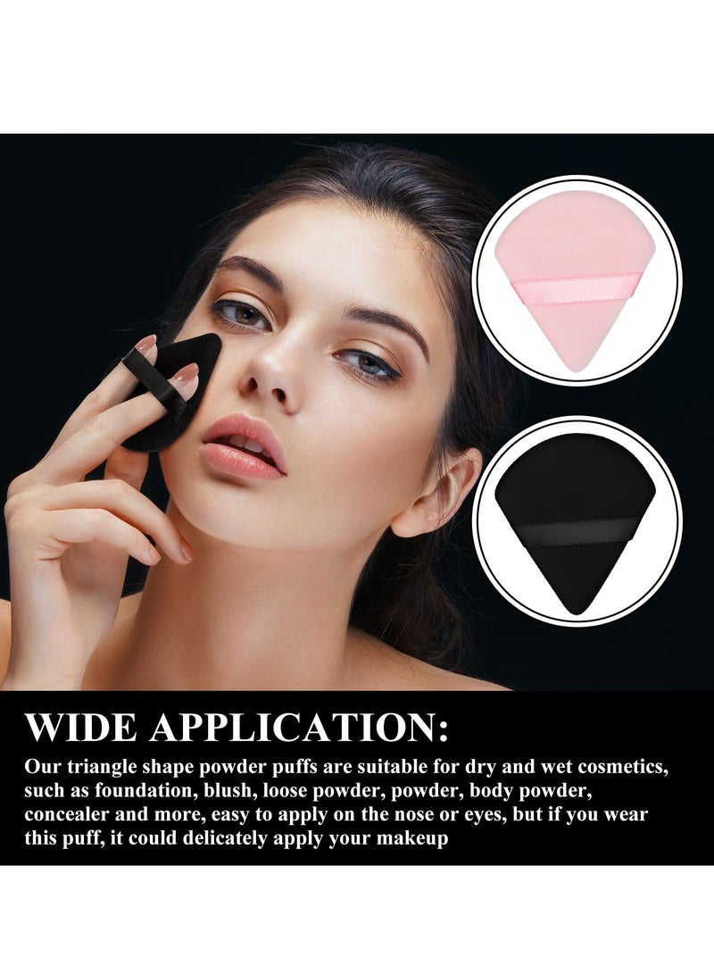 10 Pieces Triangle Face Powder Puff Makeup Tool for Loose Powder, Soft Body Cosmetic Foundation Sponge, Mineral Powder for Wet and Dry Makeup - Image 3