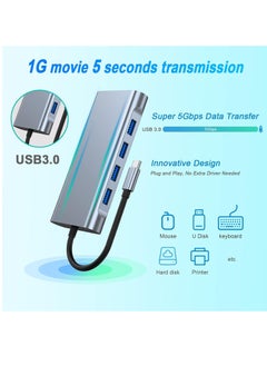 Generic USB C Hub, 11 in 1 USB C Adapter Dongle with 4K HDMI, VGA, Type C PD, USB 3.0, RJ45 Ethernet, SD/TF Card Reader, and 3.5mm AUX Input, Docking Station Compatible with MacBook Pro/Air and Other Type C Laptops  - Image 5