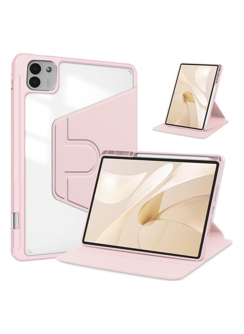 VKL Case Compatible with Honor MagicPad 3 13.3 Inch (2025) Tablet, Rotating Bracket Flip Cover Intelligent Protective Cover with Pen Slot and Auto Sleep/Wake-up (Pink) - Image 1