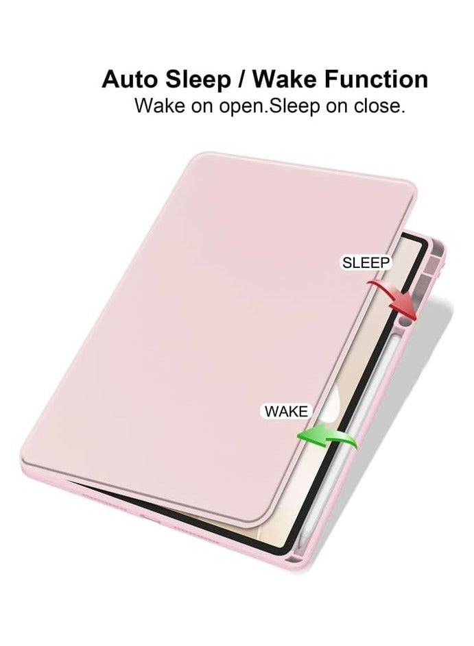 VKL Case Compatible with Honor MagicPad 3 13.3 Inch (2025) Tablet, Rotating Bracket Flip Cover Intelligent Protective Cover with Pen Slot and Auto Sleep/Wake-up (Pink) - Image 2