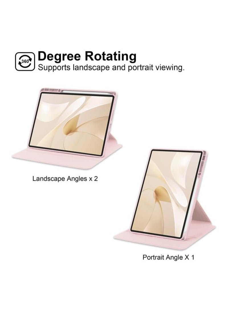 VKL Case Compatible with Honor MagicPad 3 13.3 Inch (2025) Tablet, Rotating Bracket Flip Cover Intelligent Protective Cover with Pen Slot and Auto Sleep/Wake-up (Pink) - Image 3