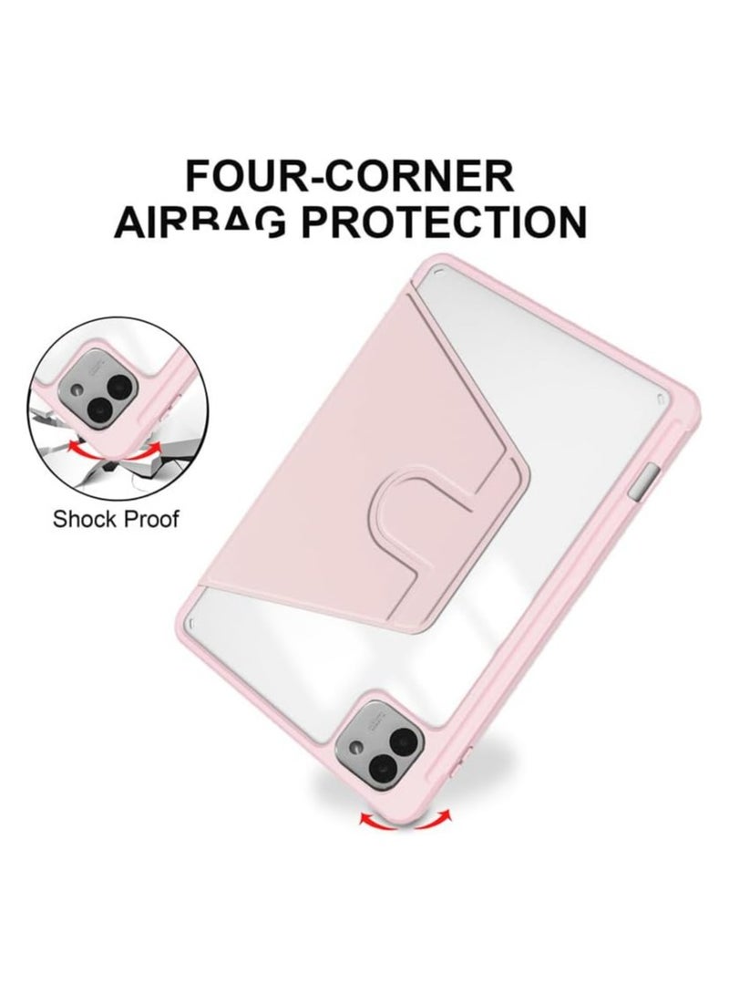 VKL Case Compatible with Honor MagicPad 3 13.3 Inch (2025) Tablet, Rotating Bracket Flip Cover Intelligent Protective Cover with Pen Slot and Auto Sleep/Wake-up (Pink) - Image 5