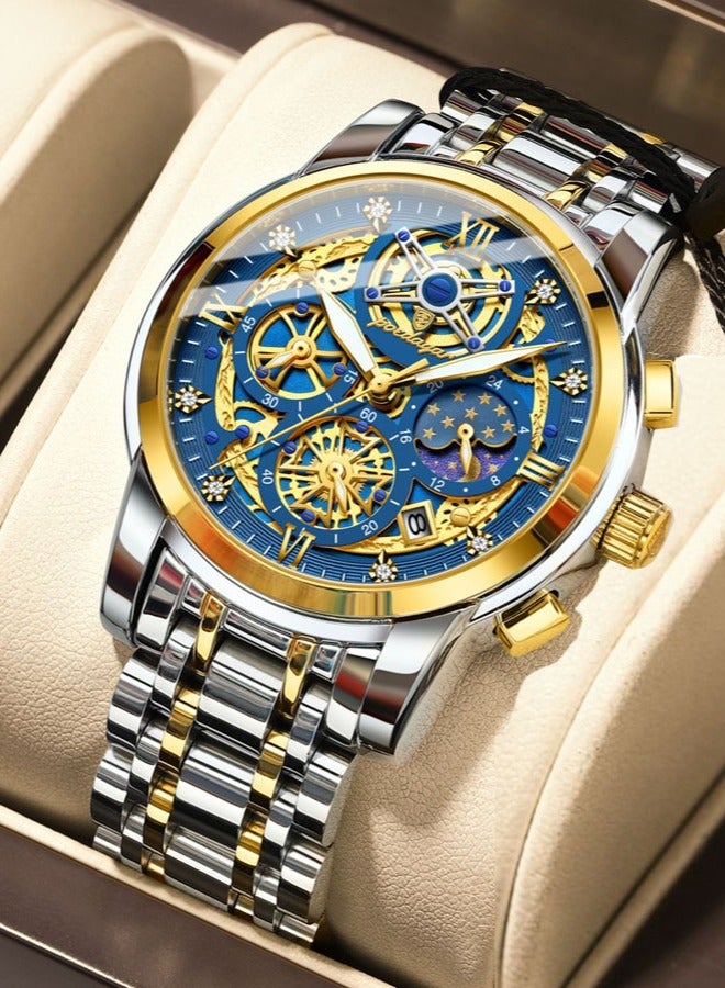 POEDAGAR ساعة رجال ساعة أعمال عصرية - Image 1