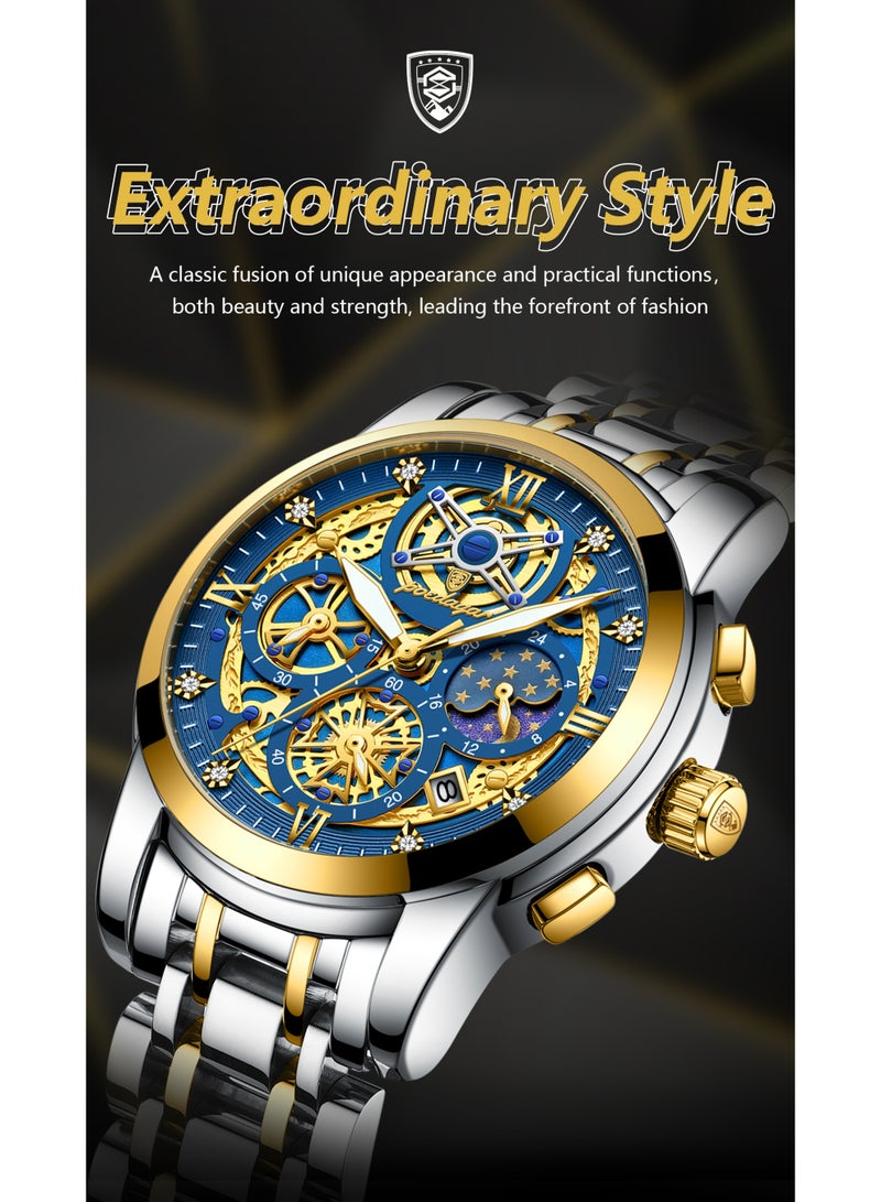 POEDAGAR ساعة رجال ساعة أعمال عصرية - Image 3