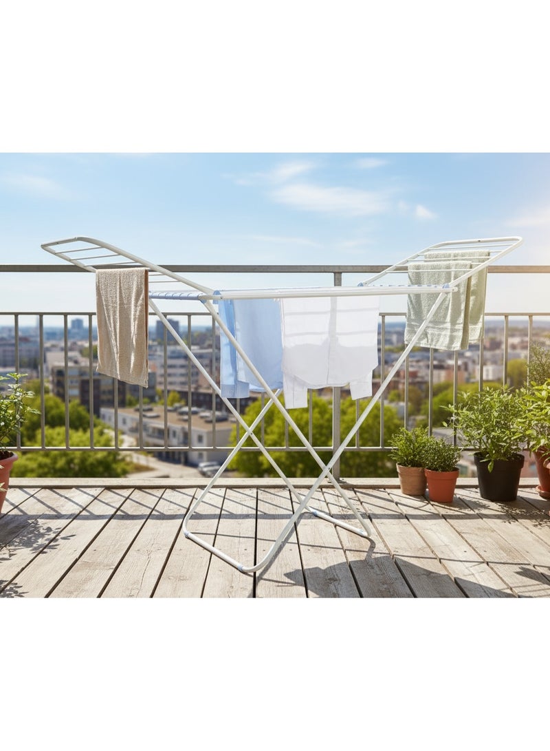 Sweet Home Clothes Drying Rack Stand Stainless Steel Heavy Duty Clothes Dryer Stand Space Saving, Portable & Foldable Rack Ideal For Small Areas - Image 2