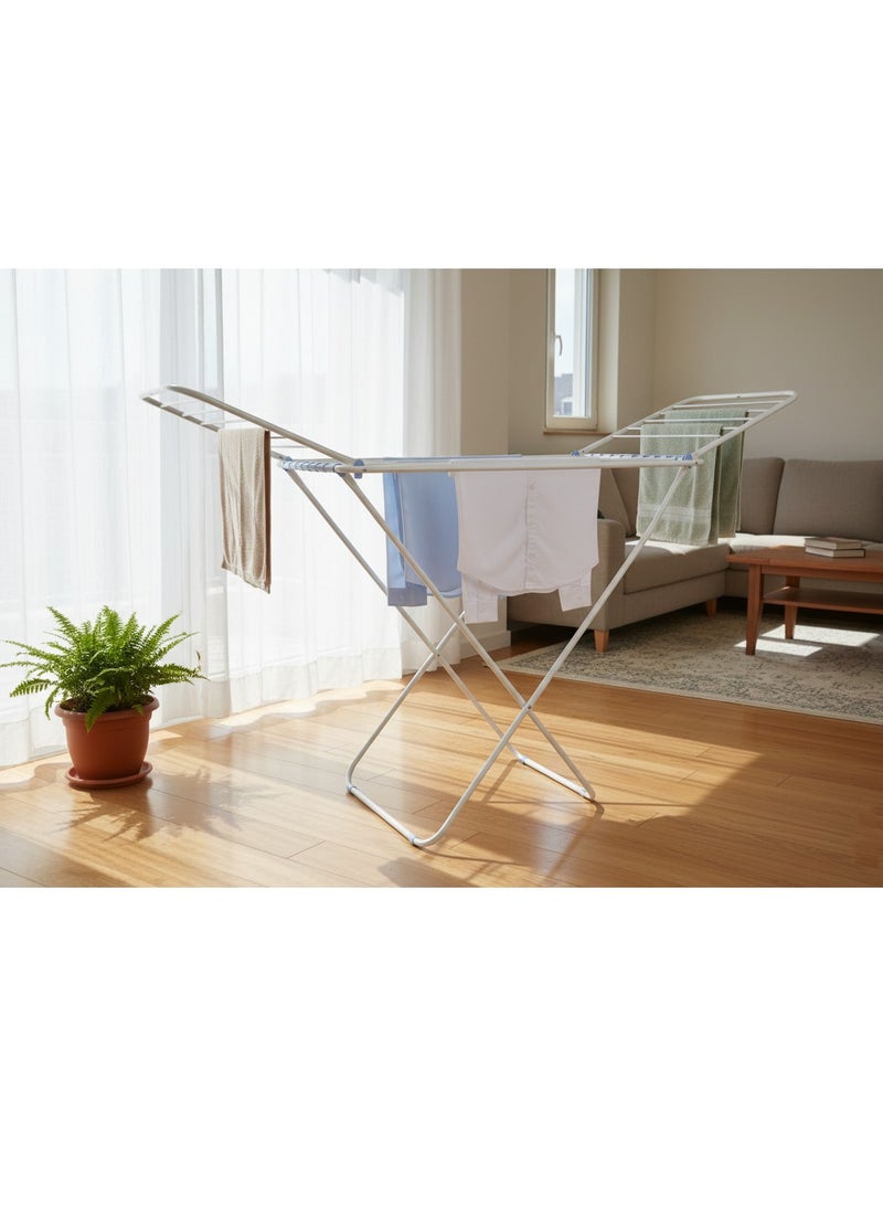 Sweet Home Clothes Drying Rack Stand Stainless Steel Heavy Duty Clothes Dryer Stand Space Saving, Portable & Foldable Rack Ideal For Small Areas - Image 1
