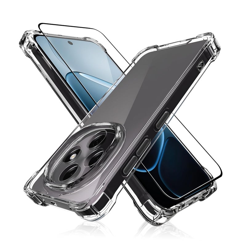 ShieldTech Back Cover Case + Screen Protector for Oppo F31 Pro / F31 Pro 5G | Transparent Mobile Phone Back Case Cover for Oppo F 31 Pro / F31Pro 5G | TPU Transparent Back Cover Case - Image 1