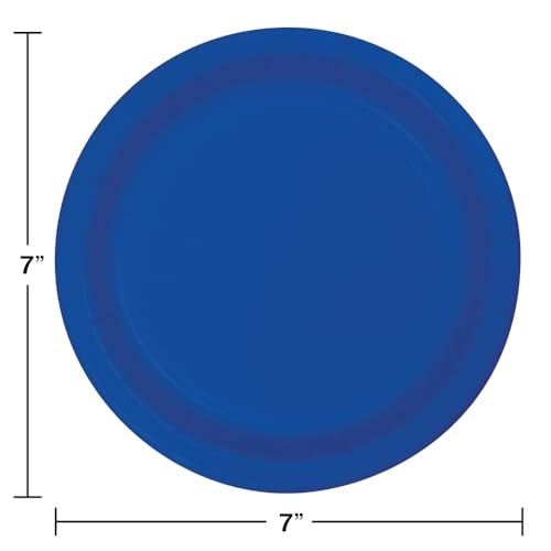 Creative Converting Touch of Color 24 Count 675 Lunch Plate Cobalt - Image 5