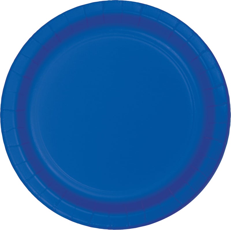 Creative Converting Touch of Color 24 Count 675 Lunch Plate Cobalt - Image 3