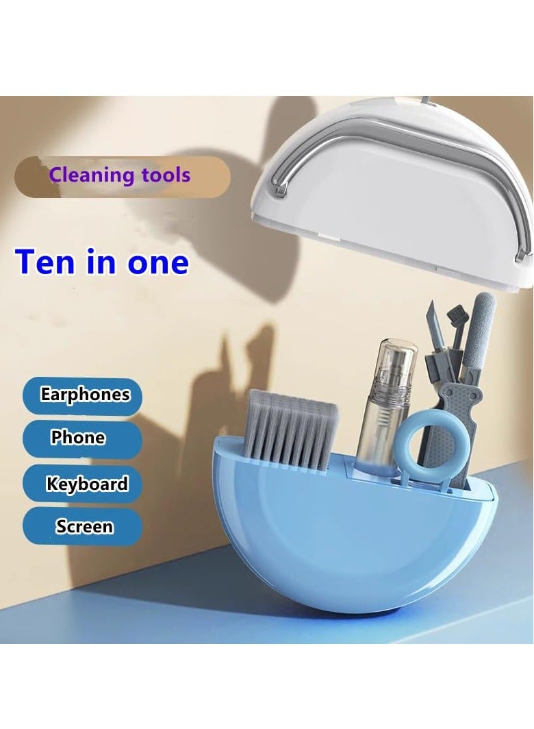 SYOSI Keyboard Cleaning Kit 10 in 1 Multifunctional Laptop Computer Screen Cleaning Brush With Microfiber Cloth And Brush Portable Headphone Earbud Phone Cleaning kit for AirPods Cell Phone Earphones - Image 2