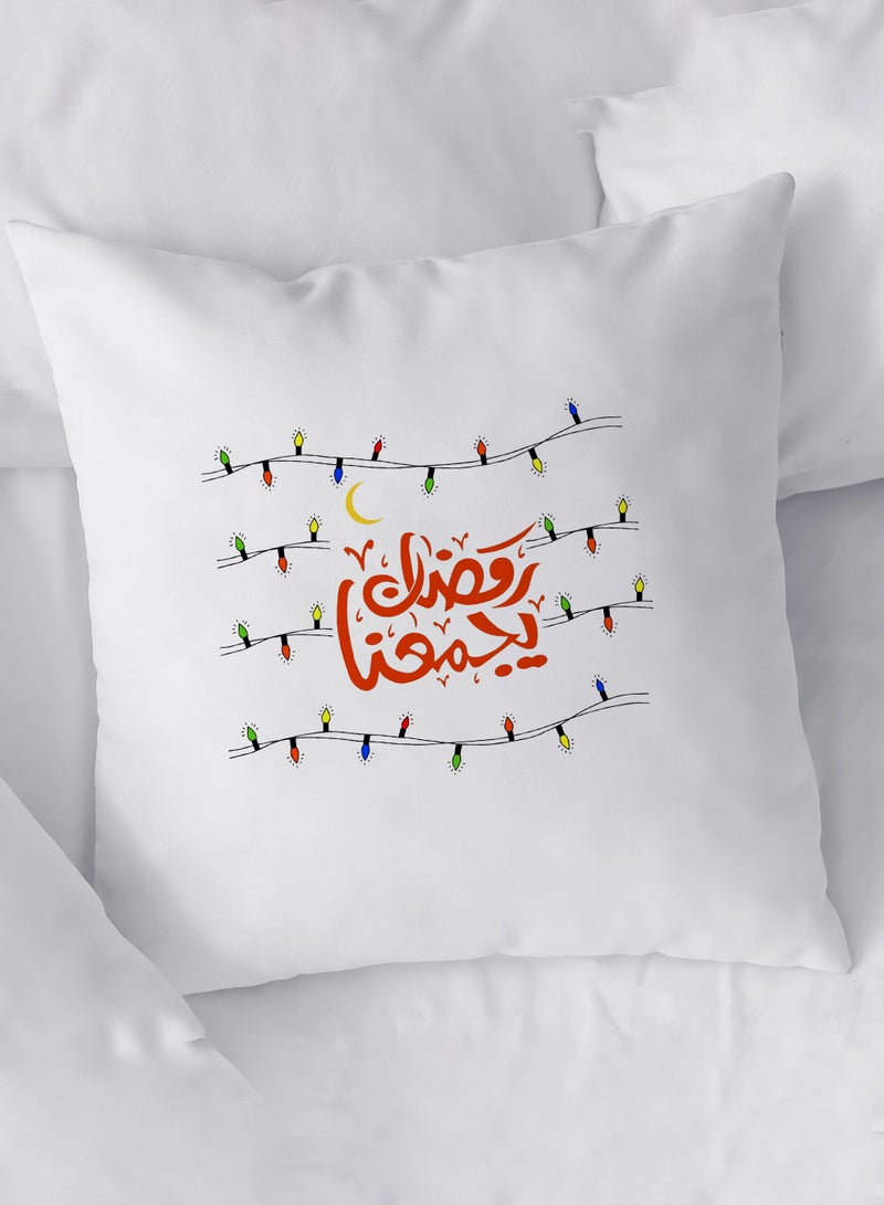 لوحة غطاء وسادة من البوليستر بتصميم رمضان يجمعنا - Image 2