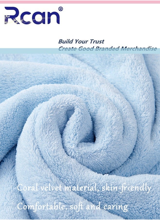 Rcan Hooded Towel for 1 to 6 Years Unisex Large Soft Super Absorbent Kids Bathrobe Beach Bath Poncho Soft Cotton Animal Bath Towel 27.6"X55.1"  - Image 3