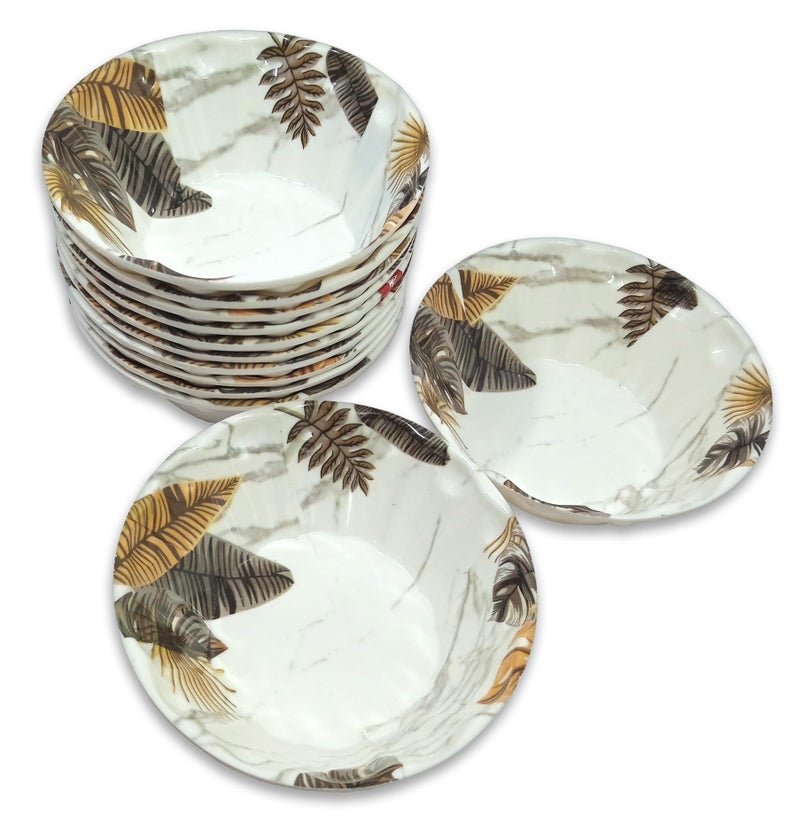 BHOJANWARE Melamine Vegetable Bowl Pack of 12 Perfect for Individual Serving, Lightweight Bowl Set for Small Parties. - Image 4