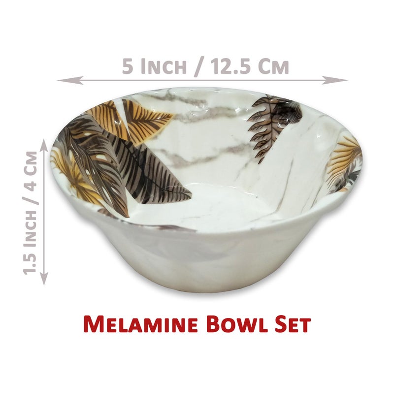 BHOJANWARE Melamine Vegetable Bowl Pack of 12 Perfect for Individual Serving, Lightweight Bowl Set for Small Parties. - Image 2