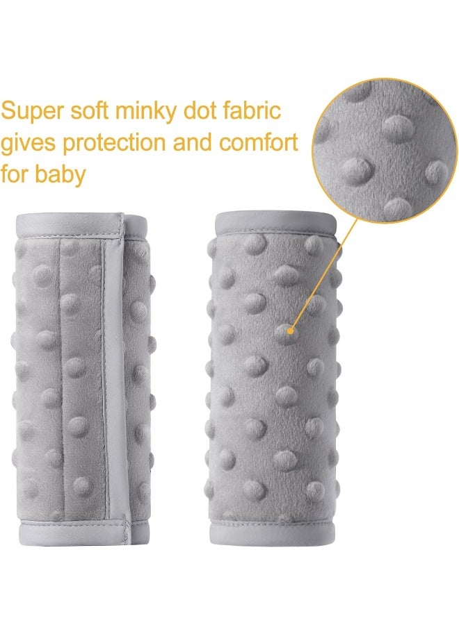 Pro Goleem Pro Goleem Car Seat Strap Covers for Babies Soft Car Seat Strap Shoulder Pads for All Car Seats, Stroller, Pushcar, Gray  - Image 3