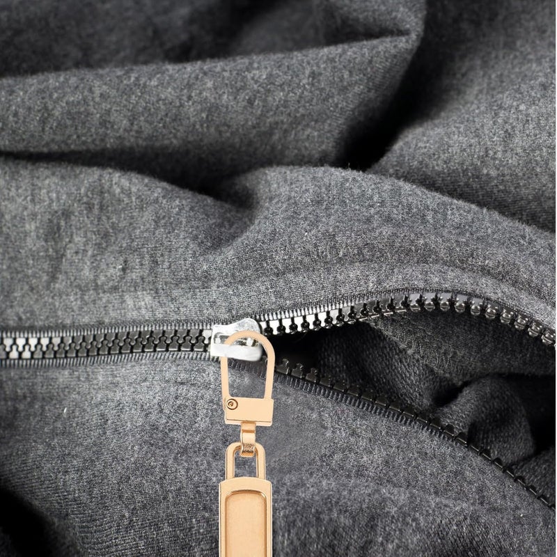 HOMOBABE 10Pcs Detachable Metal Zipper Pulls Replacement Sliders for Jackets Boots Purses Gold Long Strip for Sewing Repair Craft Use - Image 4