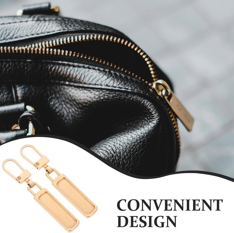 HOMOBABE 10Pcs Detachable Metal Zipper Pulls Replacement Sliders for Jackets Boots Purses Gold Long Strip for Sewing Repair Craft Use - Image 5