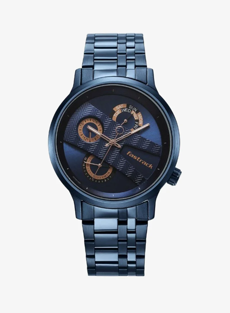 fastrack Men's Stainless Steel Analog Watch 3301QM02 - 43 mm