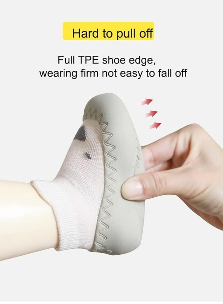 Oasisgalore Baby Toddler Non-skid Sock Shoes Non Slip Floor Slipper for Boys Girls First Walking 2 Pairs  - Image 4