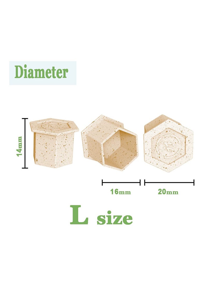 200 Eco Friendly Ink Cups for Permanent Makeup, Disposable Plastic Caps for Painting Supplies, 15mm Large Size, 200 PCS - Image 2
